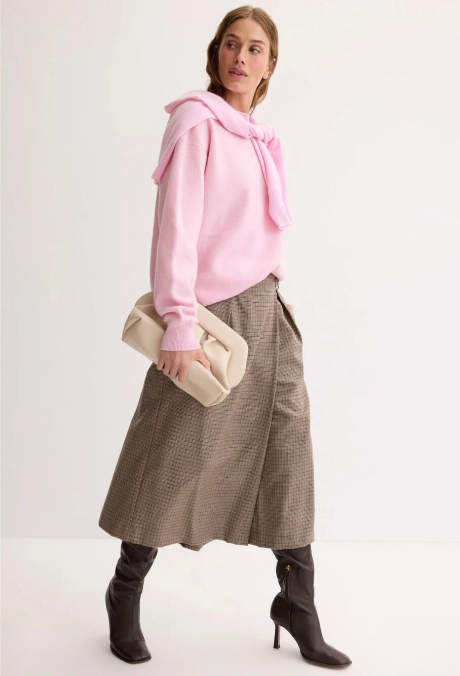 Tibi Boiled Wool Crewneck Easy Pullover Women Size XL